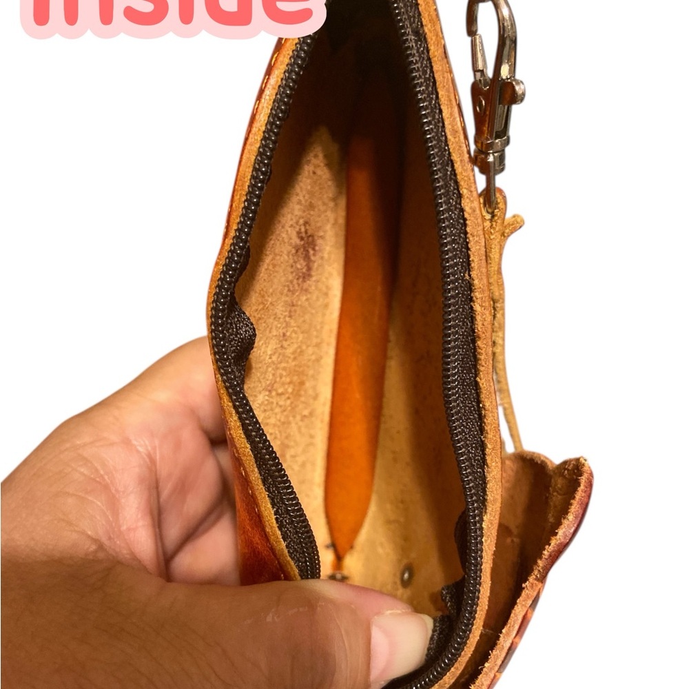 Handcrafted Leather Cat Coin Purse Case - leather - Picture 3 of 4